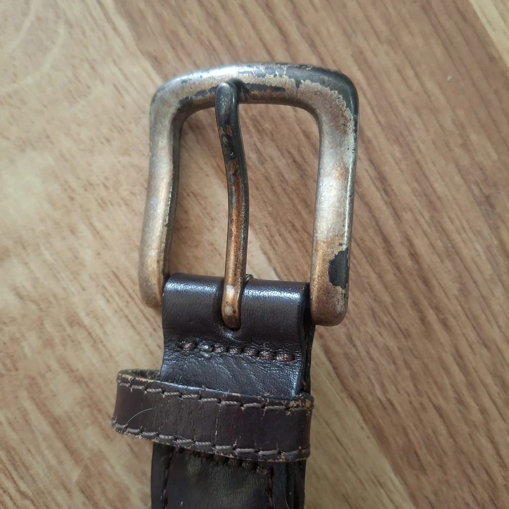 Women's Genuine 100% Leather Vintage Braided Belt - Brown